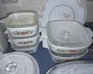 Corningware "Spice Of Life" Casserole & Baking Dishes W/ Glass Lids