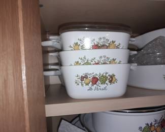 Corningware "Spice Of Life" Casserole & Baking Dishes W/ Glass Lids