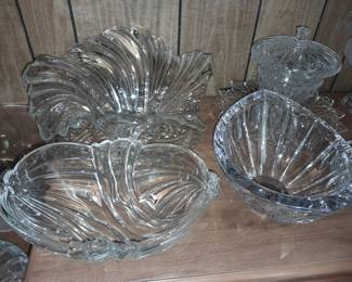 HUGE Assortment Of Crystal (Vases, Bowls, Baskets, Decorative Accents, Tableware, Etc.)