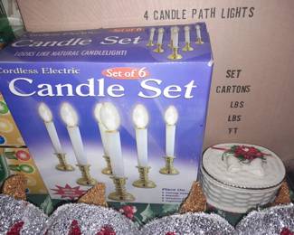 Christmas Cordless Electric Candle Set (Set Of 6)