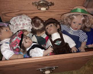 An ENTIRE Room Of Porcelain & Vinyl Collectible Dolls