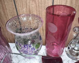 BEAUTIFUL Collection Of Colored Crystal & Art Glass