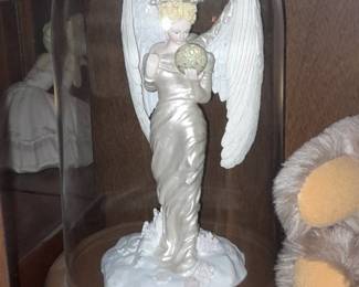 Angel Figurine In Display Case