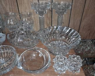 HUGE Assortment Of Crystal (Vases, Bowls, Baskets, Decorative Accents, Tableware, Etc.)