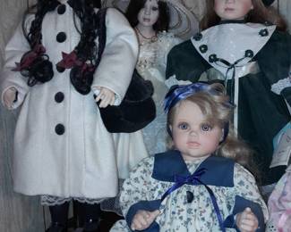 An ENTIRE Room Of Porcelain & Vinyl Collectible Dolls