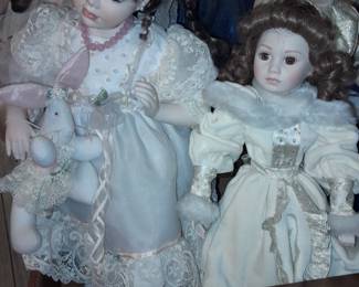 An ENTIRE Room Of Porcelain & Vinyl Collectible Dolls