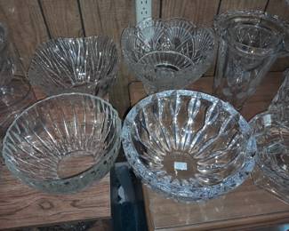 HUGE Assortment Of Crystal (Vases, Bowls, Baskets, Decorative Accents, Tableware, Etc.)