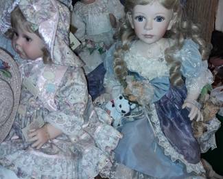 An ENTIRE Room Of Porcelain & Vinyl Collectible Dolls