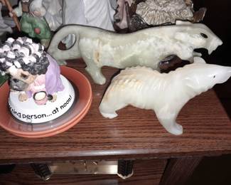 Carved Onyx Animal Figurines