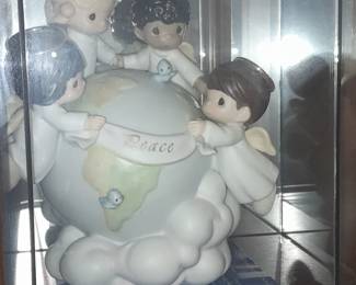 Precious Moments Figurine In Display Case