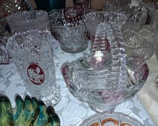 BEAUTIFUL Collection Of Colored Crystal & Art Glass