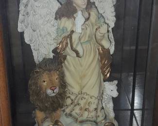 Angel Figurine In Display Case