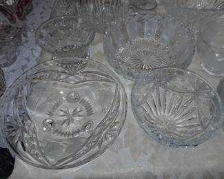 HUGE Assortment Of Crystal (Vases, Bowls, Baskets, Decorative Accents, Tableware, Etc.)
