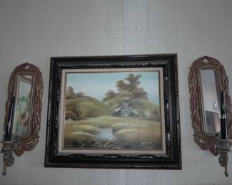 Framed Wall Art & Sconces