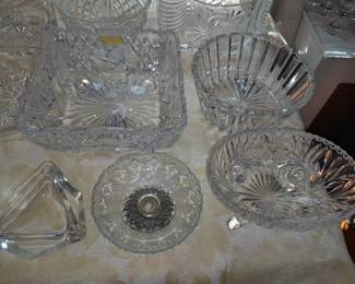 HUGE Assortment Of Crystal (Vases, Bowls, Baskets, Decorative Accents, Tableware, Etc.)