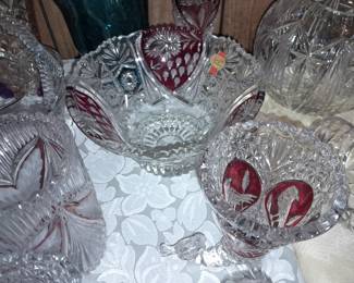 BEAUTIFUL Collection Of Colored Crystal & Art Glass