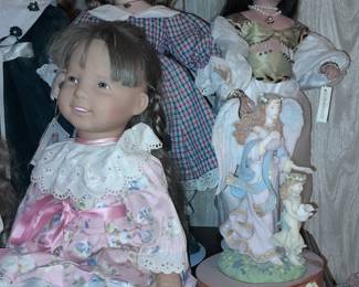 An ENTIRE Room Of Porcelain & Vinyl Collectible Dolls