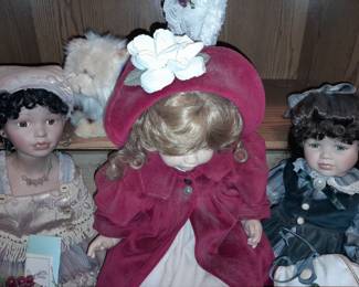 An ENTIRE Room Of Porcelain & Vinyl Collectible Dolls