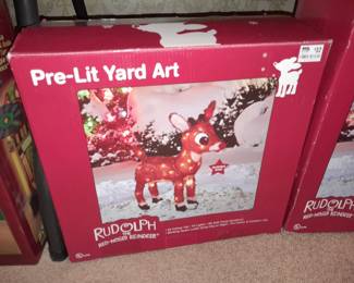 Christmas Rudolph The Red Nosed Reindeer "Rudolph" Light Up Yard Decor