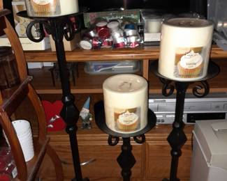 Oversized 3 Piece Candle Stand Holders