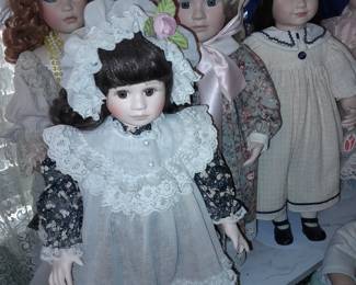 An ENTIRE Room Of Porcelain & Vinyl Collectible Dolls