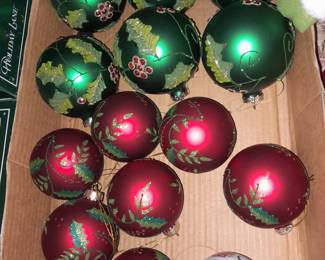Professionally Hand Painted Christmas Ball Ornaments