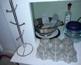 Stainless Steel Strainer & Coffee Mug Tree