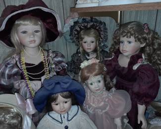 An ENTIRE Room Of Porcelain & Vinyl Collectible Dolls