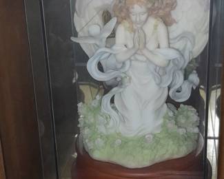 Angel Figurine In Display Case