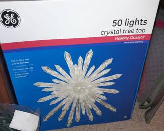 GE Crystal Tree Top Light