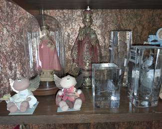 Figurines & Etched Crystal Blocks