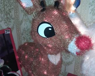 Christmas Light Up Rudolph Decor Figure