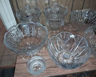 HUGE Assortment Of Crystal (Vases, Bowls, Baskets, Decorative Accents, Tableware, Etc.)