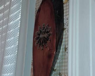 FABULOUS Mid-Century Modern Wooden Slab Wall Clock (WORKING!)