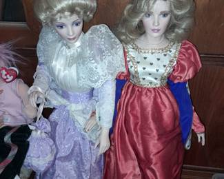 An ENTIRE Room Of Porcelain & Vinyl Collectible Dolls