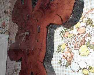 FABULOUS Mid-Century Modern Wooden Slab Wall Clock