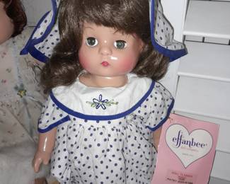 Vintage Effanbee Jointed Doll W/ Tag & Stand