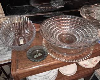HUGE Assortment Of Crystal (Vases, Bowls, Baskets, Decorative Accents, Tableware, Etc.)