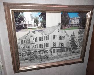 Framed Artwork From "Laurel Villa" In Milford, PA