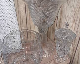 HUGE Assortment Of Crystal (Vases, Bowls, Baskets, Decorative Accents, Tableware, Etc.)