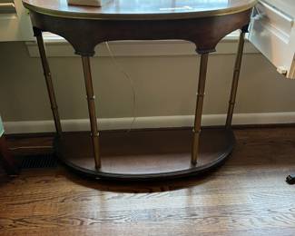 #5	1/2 round table with 4 columns and shelf 	 $175.00 
