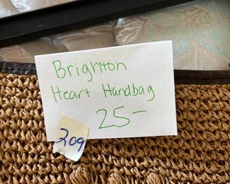 #209	Brighton  Heart straw handbag 	 $25.00 
