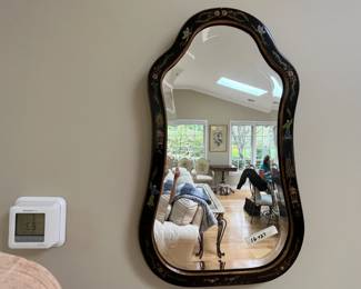 #25	Asian Painted Black Mirror/Beveled Mirror - 16x27	 $100.00 
