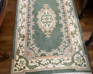 #64	Green Chinese Hand-knotted Rug - 37x60	 $75.00 

