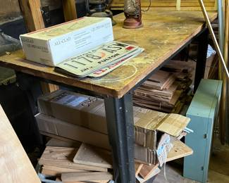 #159	Metal Work Table w/ Wood Top 24x48x34	 $45.00 
