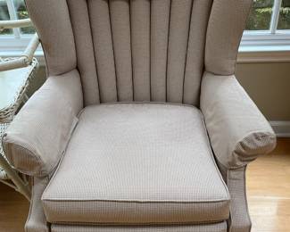 #31	Tan/cream Channel Back Chair w/q/a Legs	 $125.00 
