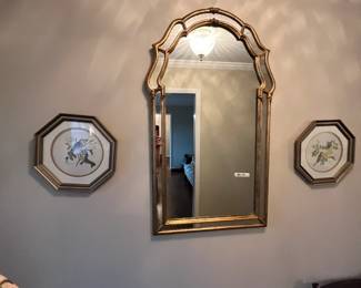 #17	Wood Gold Painted Oval Top Mirror - 24x43	 $100.00 
