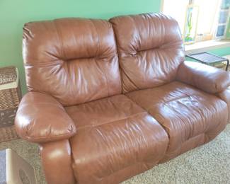 Reclining Leather Loveseat