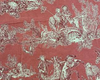 Lg. piece of red toile 