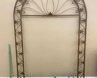 6 foot copper garden wall trellis & copper flower box (mounting hardware included)